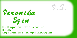 veronika szin business card